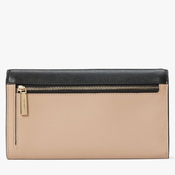 New Kate Spade Madison Colorblock Travel Wristlet Clutch Toasted Hazelnut Multi - Picture 3 of 3